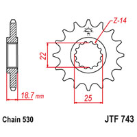  JT   JTF743.15 Ducati 1200 Multistrada 10-18, 1200 S Multistrada 10-17, 1260 Multistrada 18-19 JTF743.15